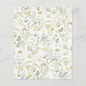 Budget Elegante Wildblume Bridal Dusche Einladung (Rückseite)