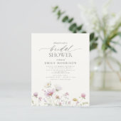 Budget Elegante Wildblume Bridal Dusche Einladung (Stehend Vorderseite)