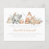 Budget Elegante Woodland Forest Animals Baby Showe (Vorderseite)