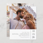 Budget Elegante zwei Fotos Hochzeit speichern das  (Vorne/Hinten)