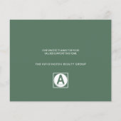 Budget Eleganter Business Holiday Green (Rückseite)