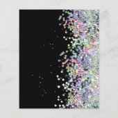 Budget Eleganter holografischer Glitzer Black Wedd (Rückseite)