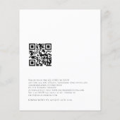 Budget Eleganter Krane QR Code Einladung Hochzeit (Rückseite)