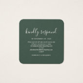 Budget Eleganter QR Code Wedding Response RSVP Car (Vorderseite)