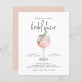 Budget Eleganter rosa Cocktail Brautparty Brunch (Vorne/Hinten)