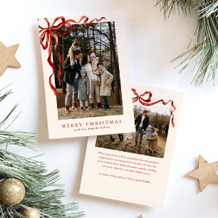 Budget Eleganter roter Bogen Weihnachten Zwei Foto