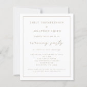 Budget Eleganter Script-Abend Einladung Hochzeit (Vorderseite)