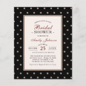 Budget Elegantes Black Polka Dots Brautparty (Vorderseite)