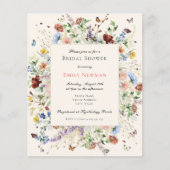 Budget Elegantes Blumenschmetterling-Brautparty (Vorderseite)