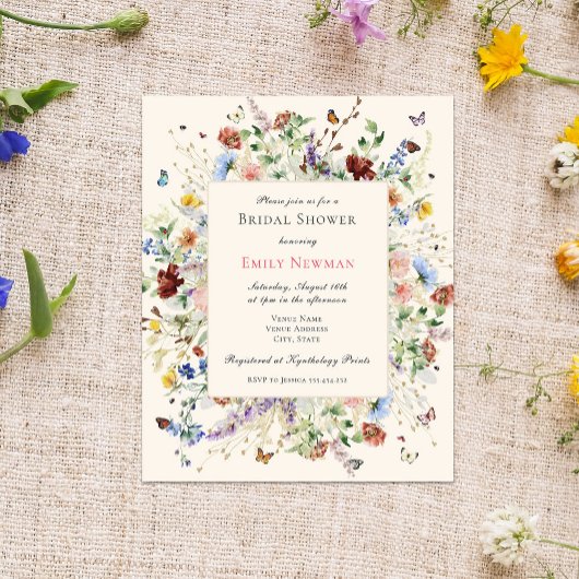 Budget Elegantes Blumenschmetterling-Brautparty