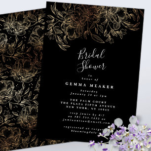 Budget Elegantes botanisches Brautparty Einladung Flyer