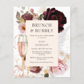 Budget Elegantes Brunch & Bubbly Pink Brautparty (Vorderseite)