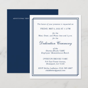 BUDGET Elegantes doppelt gerahmtes Monogramm Navy