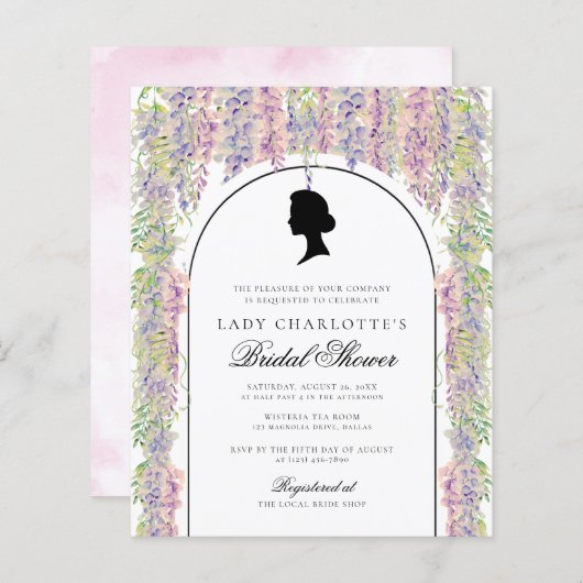 Budget Elegantes florales Viktorianisches Brautpar (Vorne/Hinten)