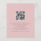 Budget Elegantes Florals QR Code Hochzeitsempfehlu (Rückseite)