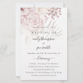 Budget Elegantes Florals Script Pink Wedding Progr (Vorderseite)