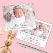 Budget Elegantes Foto Baby Girl Geburtserklärung Flyer
