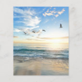 Budget Elegantes Foto Beach Hochzeiten Einladungen Flyer (Hinten)