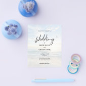 Budget Elegantes Foto Beach Hochzeiten Einladungen Flyer (Einzeln)