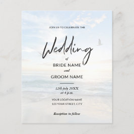 Budget Elegantes Foto Beach Hochzeiten Einladungen Flyer