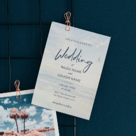 Budget Elegantes Foto Beach Hochzeiten Einladungen Flyer