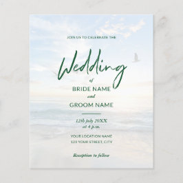 Budget Elegantes Foto Beach Hochzeiten Einladungen Flyer
