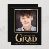 Budget Elegantes Foto Black Gold Abschluss (Vorne/Hinten)