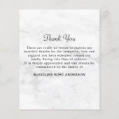 Budget Elegantes Foto Collage Beileid Vielen Dank (Rückseite)