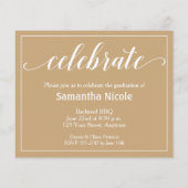 Budget Elegantes Foto Hochschulaufenthalt (Rückseite)