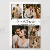 Budget Elegantes Foto Hochzeit Danke Flyer (Vorne/Hinten)