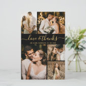 Budget Elegantes Foto Hochzeit Danke Flyer (Stehend Vorderseite)