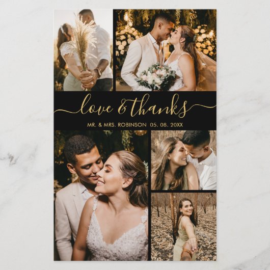 Budget Elegantes Foto Hochzeit Danke Flyer (Vorderseite)