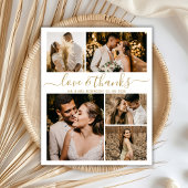 Budget Elegantes Foto Hochzeit Danke Flyer