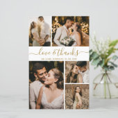 Budget Elegantes Foto Hochzeit Danke Flyer (Stehend Vorderseite)