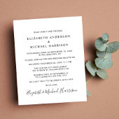 Budget Elegantes Foto Hochzeitsempfang Einladung