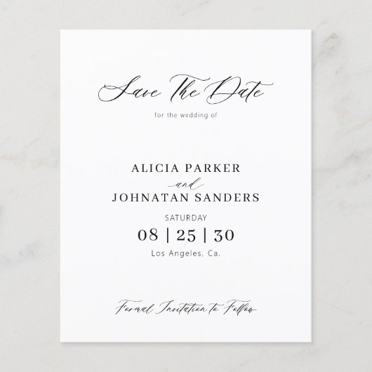 Budget elegantes Foto QR Code Hochzeit speichern S (Vorderseite)