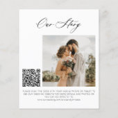 Budget elegantes Foto QR Code Hochzeit speichern S Flyer (Hinten)