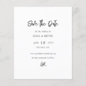 Budget Elegantes Foto Save the Date Flyer (Hinten)