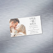 Budget Elegantes Foto Speichern Sie die Datumsmagn Magnetische Visitenkarte (Beispiel)