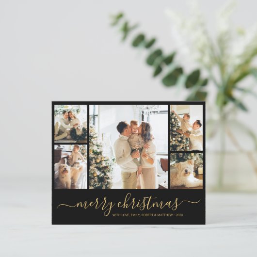 Budget Elegantes Foto Weihnachtszeitung (Stehend Vorderseite)