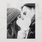 Budget Elegantes Gold Heart Foto Einladung Hochzei (Rückseite)