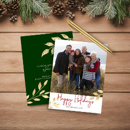 Budget Elegantes Happy Holidays Gold Foil Foto