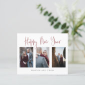 Budget Elegantes Happy New Year Rose Gold Foto (Stehend Vorderseite)