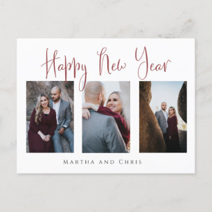 Budget Elegantes Happy New Year Rose Gold Foto Postkarte