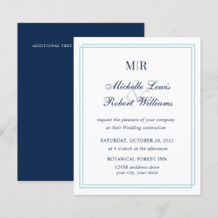 BUDGET Elegantes Hochzeitsdoppelrand-Monogramm in