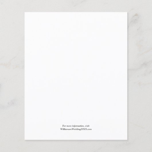 Budget Elegantes Hochzeitsfest Save the Date Flyer (Hinten)