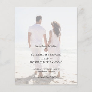Budget-elegantes Hochzeitsfoto-Sparen Sie das Datu Flyer