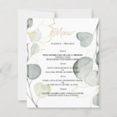 Budget-Elegantes HOCHZEITSMENÜ. (Vorderseite)