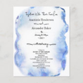 Budget/elegantes Hochzeitsprogramm. (Vorderseite)