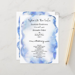 Budget/elegantes Hochzeitsprogramm.